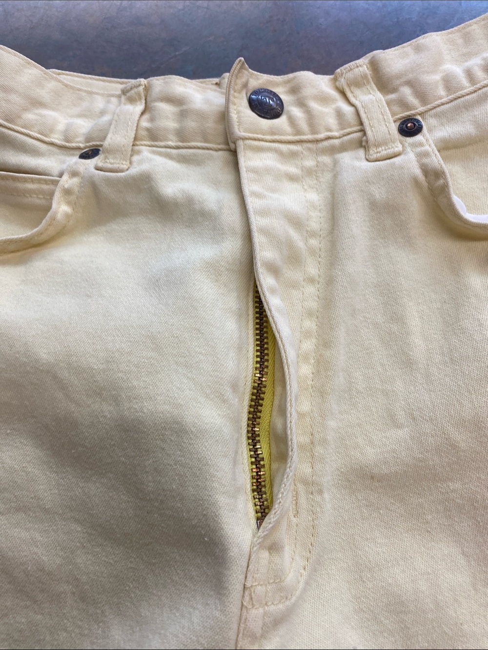 Vintage 70’s Tommy’s Yellow Denim Shorts - Picture 8 of 9